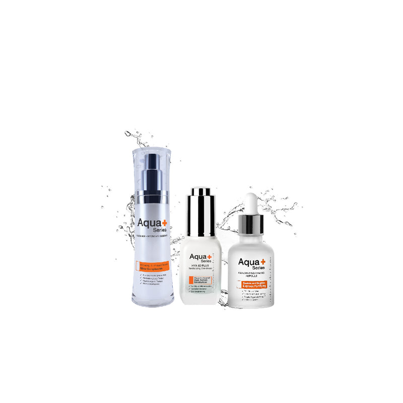 PWP 5 (Glowing Effect + Ampoule) | HYA 8D Plus Revitalizing Skindrops (20 ml) + Radiance-Intensive Essence (30 ml) + Invigorating Firming Ampoule